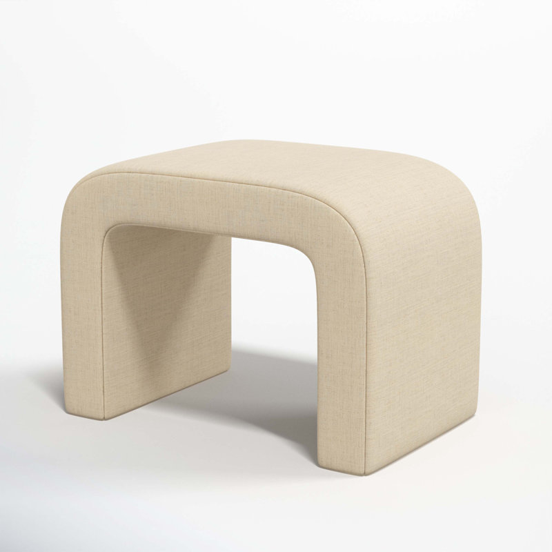 Barley 28" Wide Standard Ottoman, Classic Linen Linen