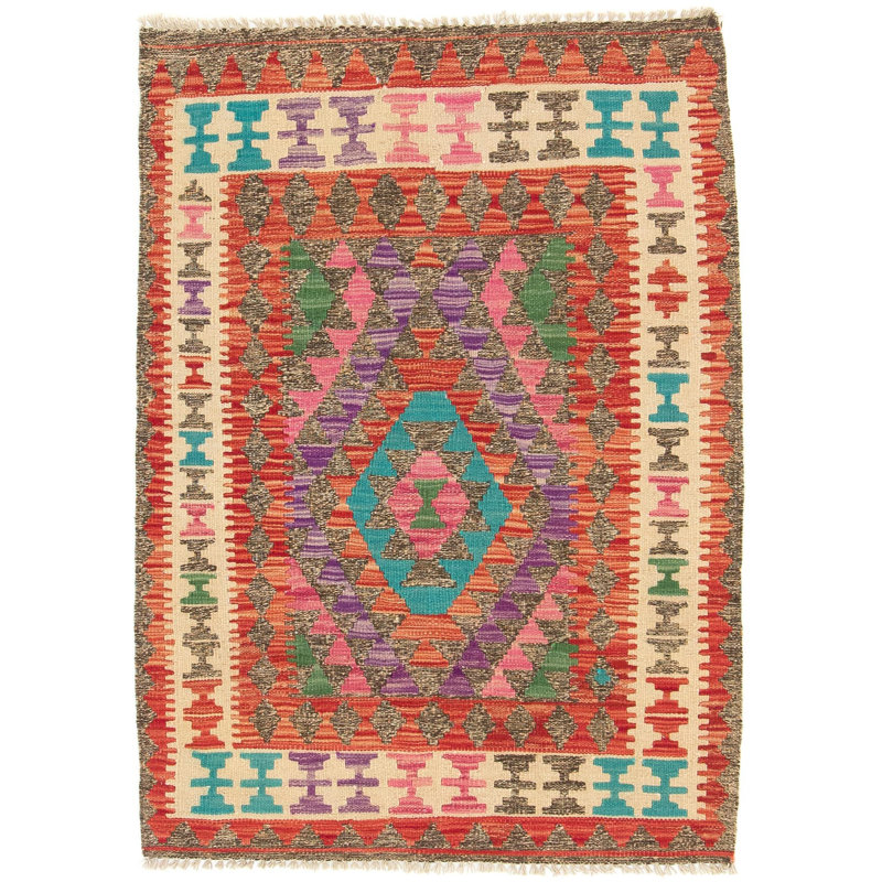 Geometric Hand Woven 85cm X 118cm Area Rug