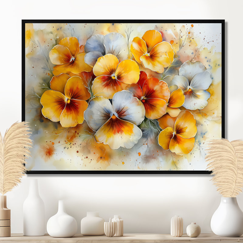 Art mural Armistead Vibrant Garden of Blooming Violet Flowers I - Violets, Noir, Impression encadrée flottante
