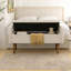 Tabouret de rangement en velours Teddy