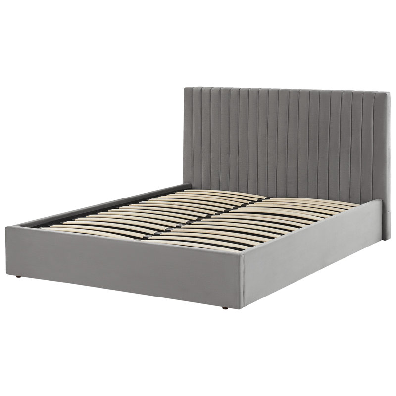 Antonio Upholstered Bed, Grey, European Kingsize (160 x 200cm)