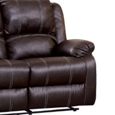 Causeuse inclinable en cuir synthétique noir