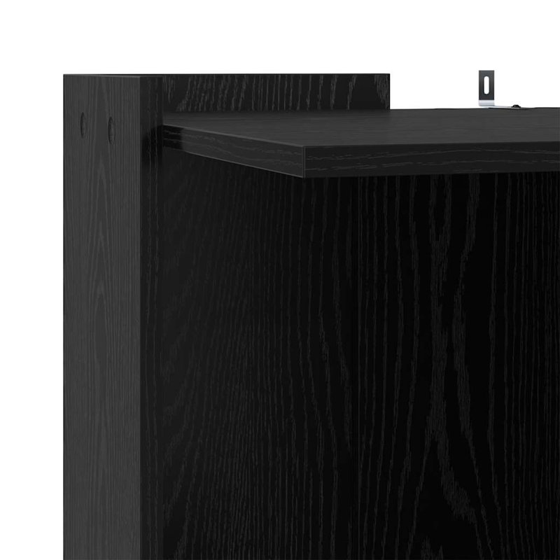 Litter Box Enclosure, 51cm H x 53cm W x 53cm D, Black Oak