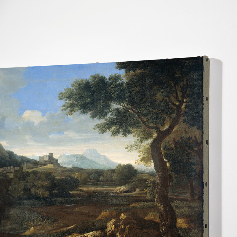 Landscape With Castle Print by Gaspard Dughet