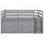 Lit mezzanine en bois massif avec bureau gris-1968830142-1968830136
