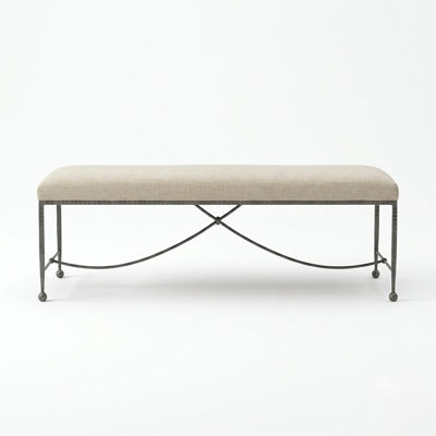 Amelie 54" Hammered Iron Bench