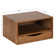 Adeana Poplar Solid Wood Floating Shelf with Drawer