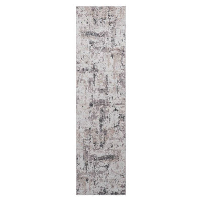 LOOM & LUXE Collection 2X8 Cream/Brown /Abstract Non-Shedding Living Room Bedroom Dining Home Office Stylish And Stain Resistant Area Rug