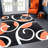 Modern Abstract Orange Mat - Soft Polyester Mat With Non-Slip Rubber Backing, Machine Washable Large Area Mat For Living Room, Bedroom, Hallway, Cafe - Contemporary Floor Mat For Home & Commercial Spaces, Durable Easy-Clean Indoor/Outdoor Mat-978663220