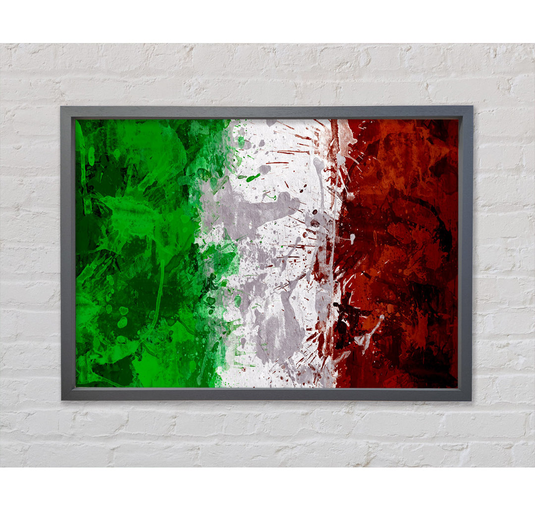 Grunge Flagge von Italien - Druck