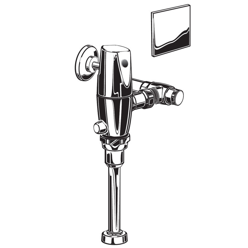 1,0 gpf ac valve de chasse d'eau Exposed
