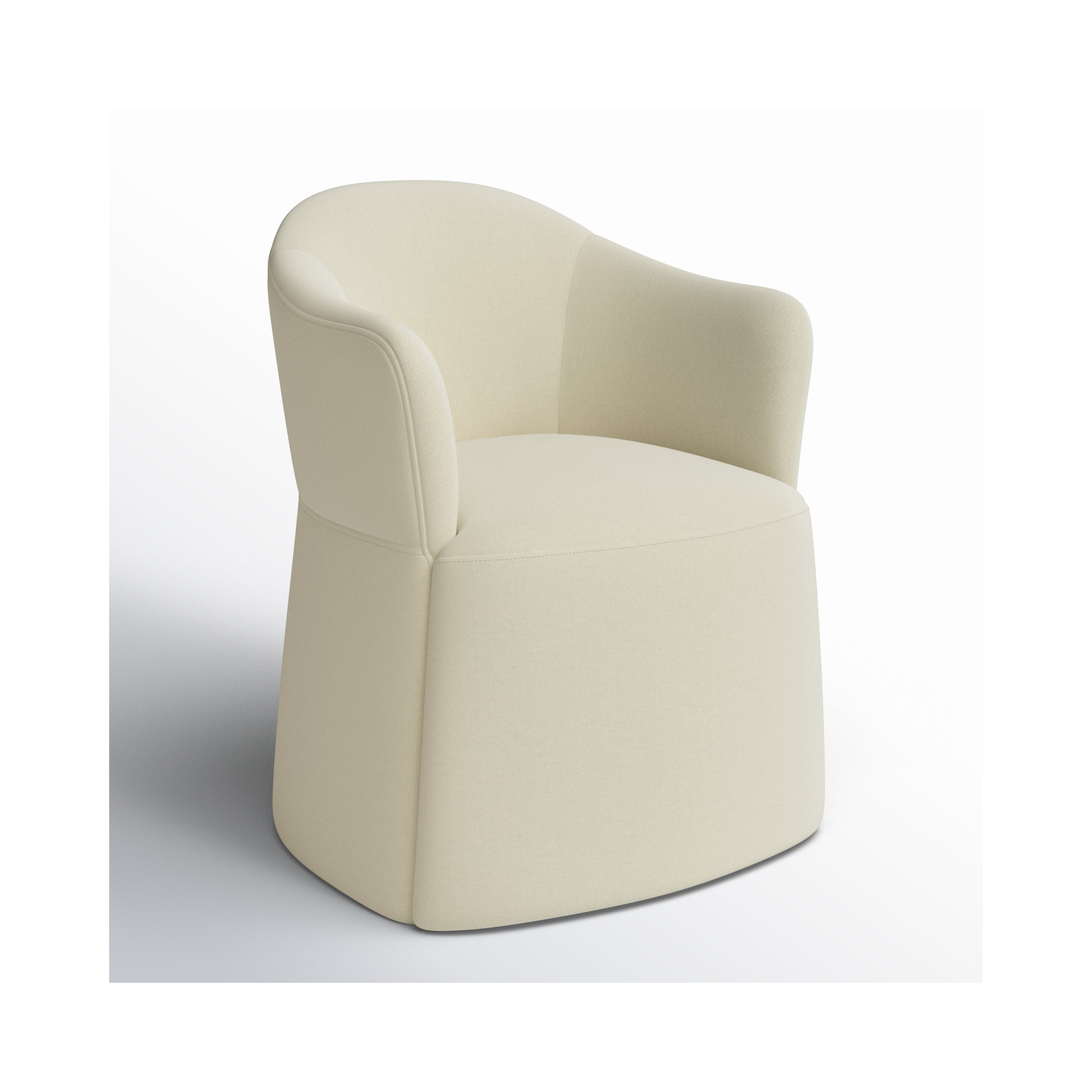 Janina Upholstered Arm Chair, Velvet Vesper Nature