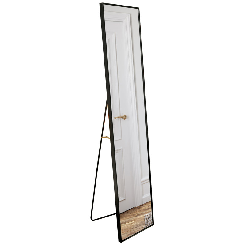 13x58 Black Arched Full Length Mirror With Stand Full Body Mirror for Bedroom Living Room Bathroom