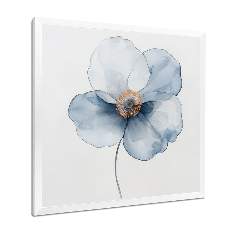 Reproduction d'art murale «The Enchanted Path Of Anemone I» - Coquelicots, H 16 po x l 16 po, Blanc
