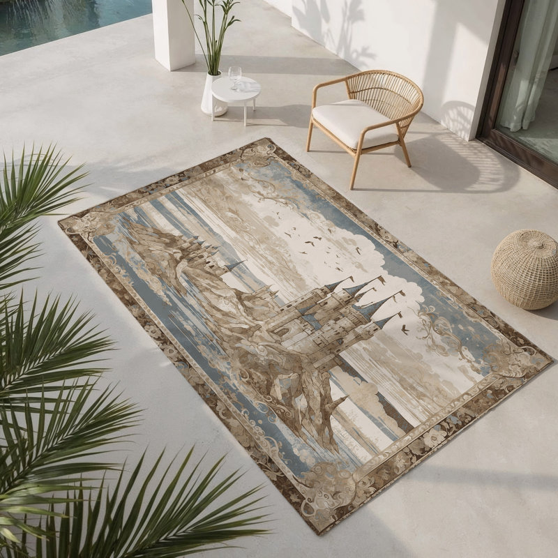 Tapis intérieur et extérieur Timeless Citadel, Rectangle 4pi x 6 pi