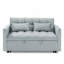 Canapé-lit pliable polyvalent de 54,33 pouces en 3 longueurs, canapé-lit moderne en velours, dossier réglable