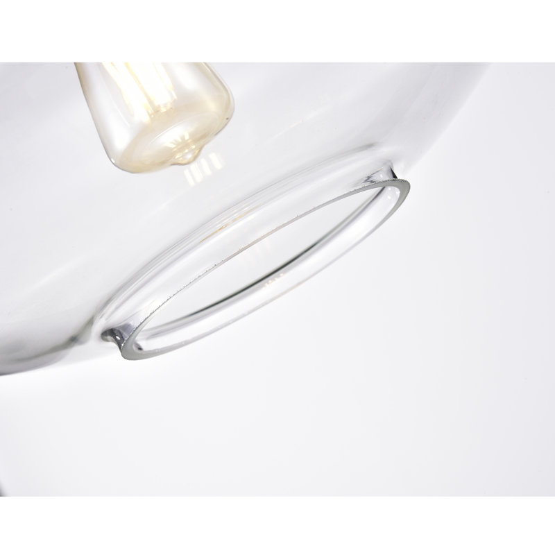 Luminaire suspendu géométrique à grappe noire antique à 3 lumières de 19 po Brie