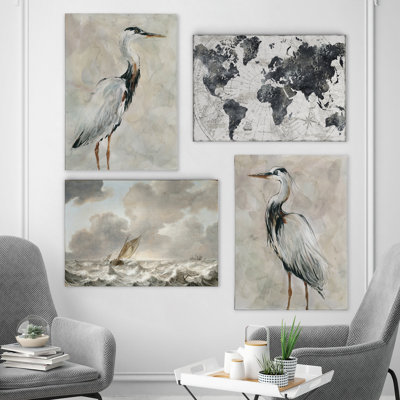 « costal world array », ensemble de 4 reproductions d’art sur toile
