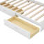Lit plateforme en bois avec tête de lit, tablettes et 2 tiroirs-118007983