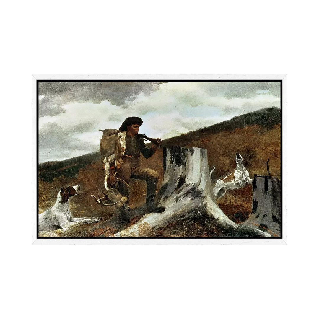 Der Jäger und seine Hunde, 1891 von Winslow Homer - Galerie-umwickelte Leinwand Giclée auf Leinwand