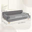 Cat Couch, Elevated Dog Sofa Bed with Cushion and Washable Cover