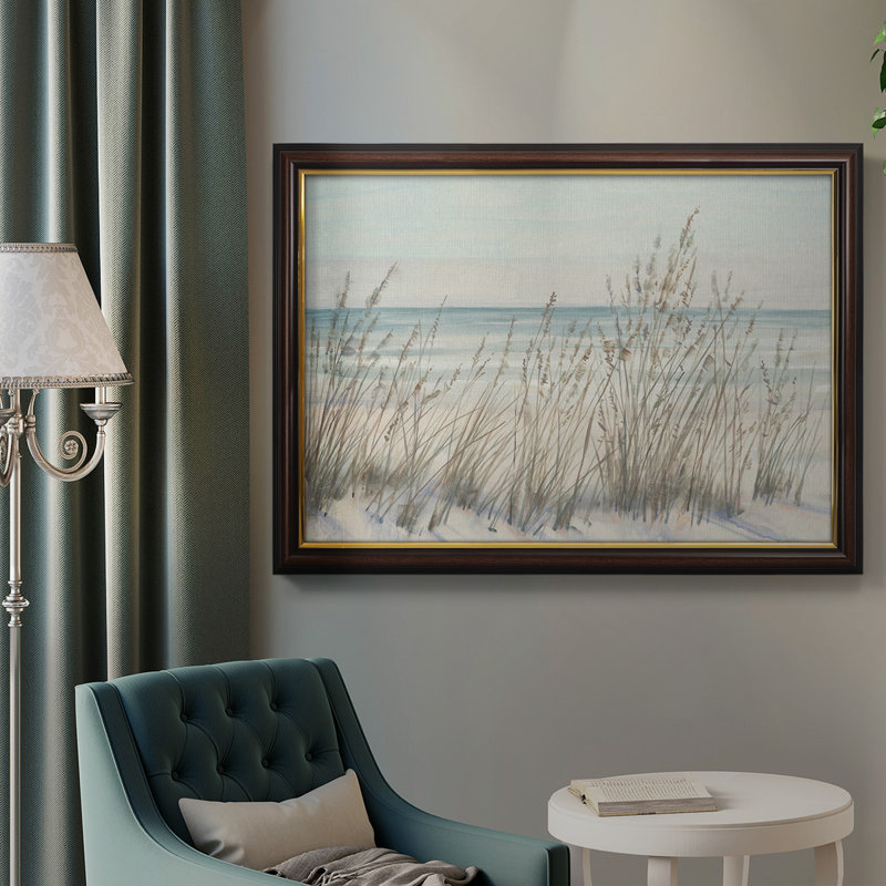 Toile encadrée de qualité supérieure Beach Grass II - prête à être accrochée, L 18 po x H 27 po x P 2,5 po, Wanut