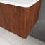 Meuble-lavabo mural 36 po en noyer avec lavabo en céramique intégré