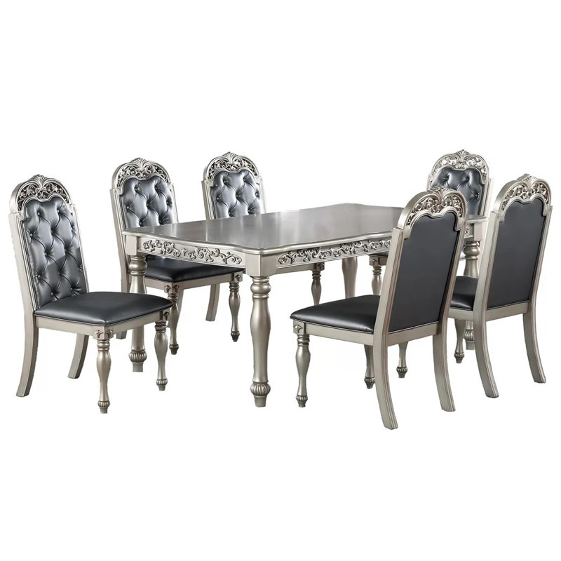 6 - Person Dining Set, 1 Table + 6 Chairs