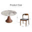 Piédestal en bois massif de style Mid-Century 5 pièces Tavion (1 table et 4 chaises rembourrées)-660039501-660039499