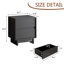 Ensemble de chambre à coucher 3 pièces Catarina, commode 6 tiroirs et 2 tables de chevet, noir-58040939