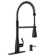 Moen Essie Pre-Rinse Spring Pull Down Single Handle Kitchen Faucet with Power Clean Technology and Soap Dispenser