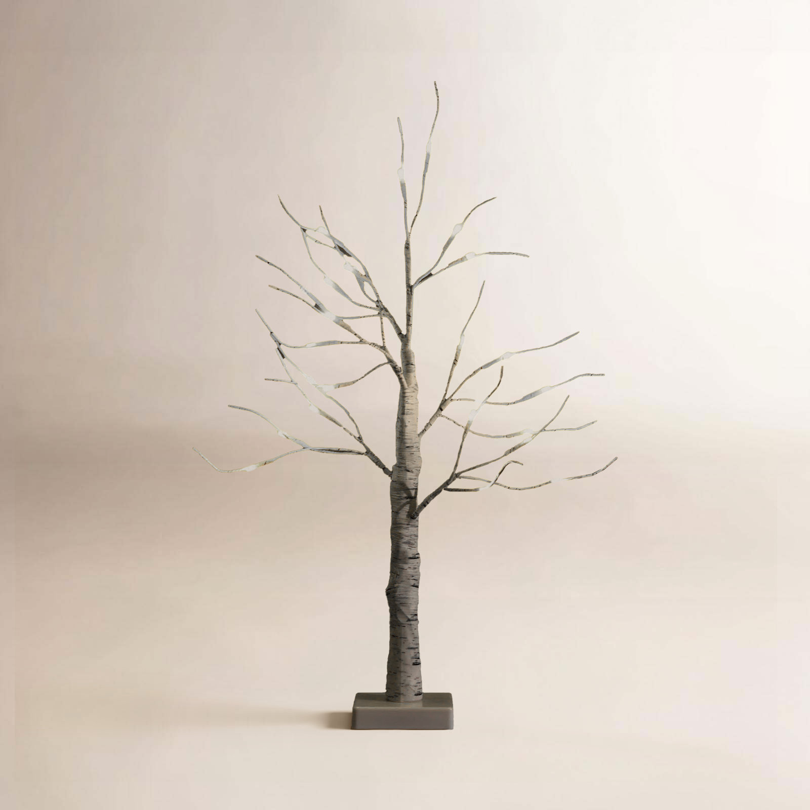 Pre-Lit White Birch Tabletop Tree