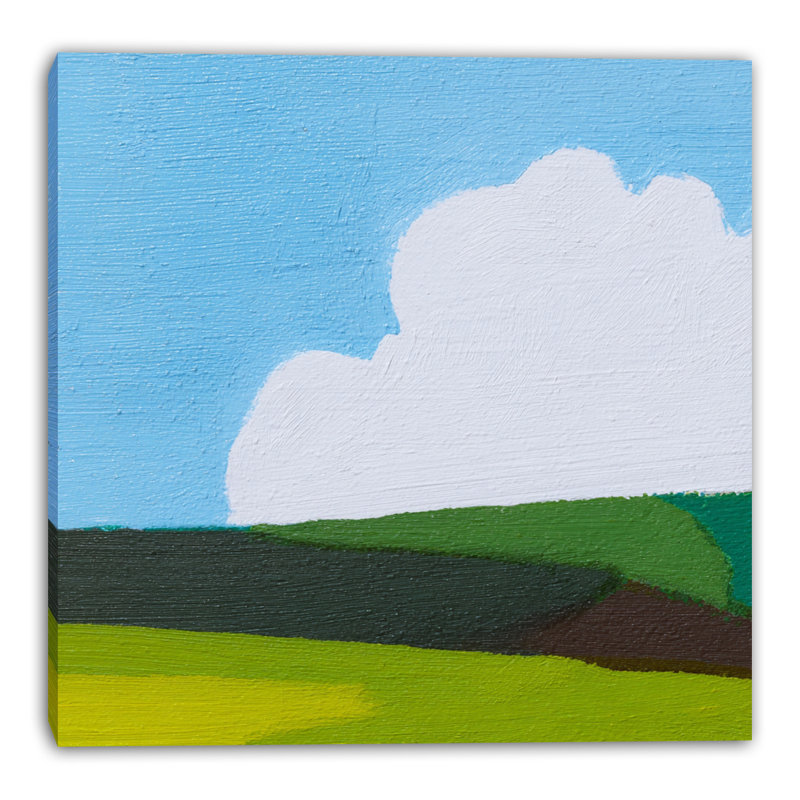 «Minimal Green Landscape II», art mural sur toile tendue, L 40 po x H 40 po x P 1,5 po