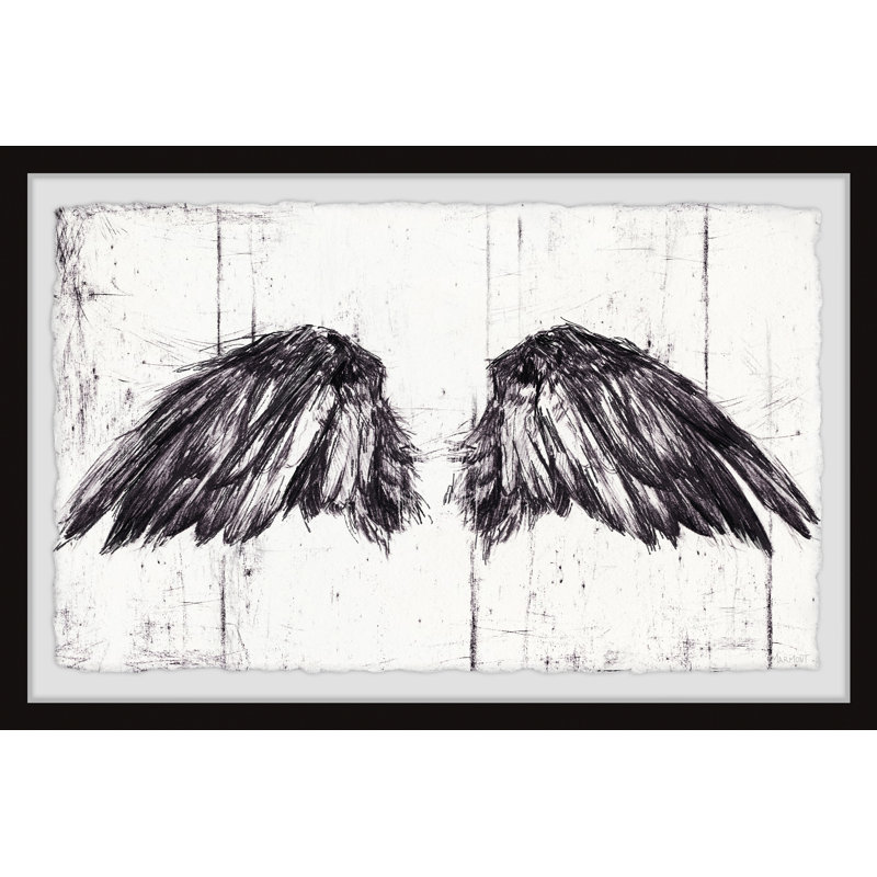 Fallen Angel - peinture encadrée, H 20 po x l 30 po x 1,5 po