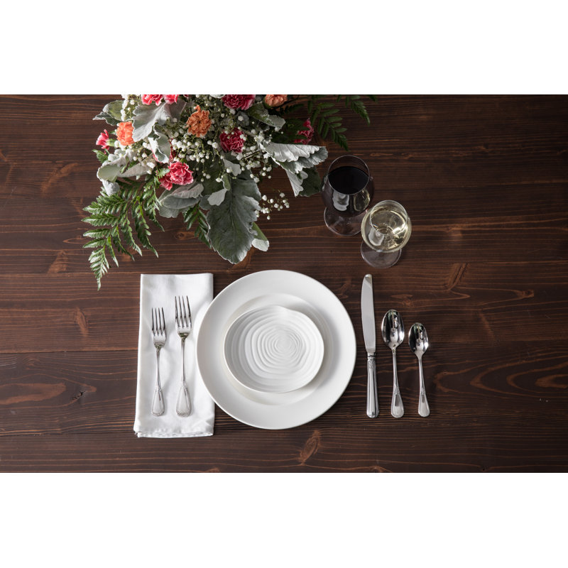 Fortessa Savoy 18/10 Stainless Steel 20 Piece Flatware Set, Service for 4, Silver