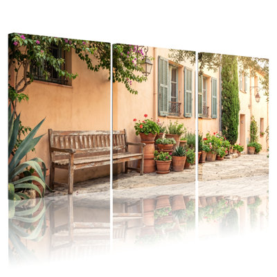 Ensemble de 3 tableaux sur toile au charme rustique, parfaits pour la décoration du salon, de la chambre ou de la maison.