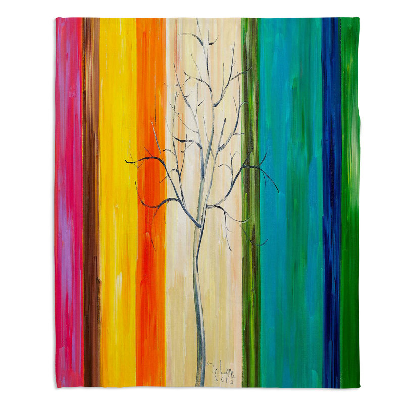 Couverture sherpa en arc arc-en-ciel, l 51 po x L 60 po