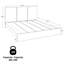 Plateforme Zen Omega - Lit avec tête de lit et tables de chevet (2) - Assemblage facile, aucun sommier requis-986970194