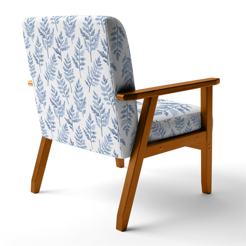 Chaise rembourrée Country Farmhouse, Accoudoirs carrés bruns