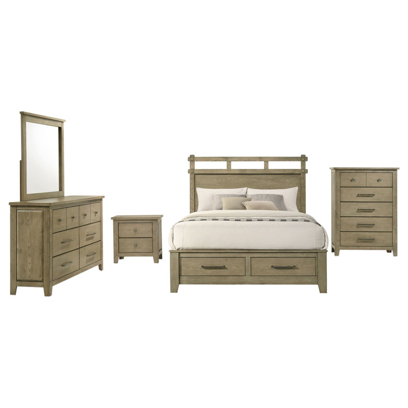 Ensemble de chambre avec très grand lit 5 pièces Henry, King