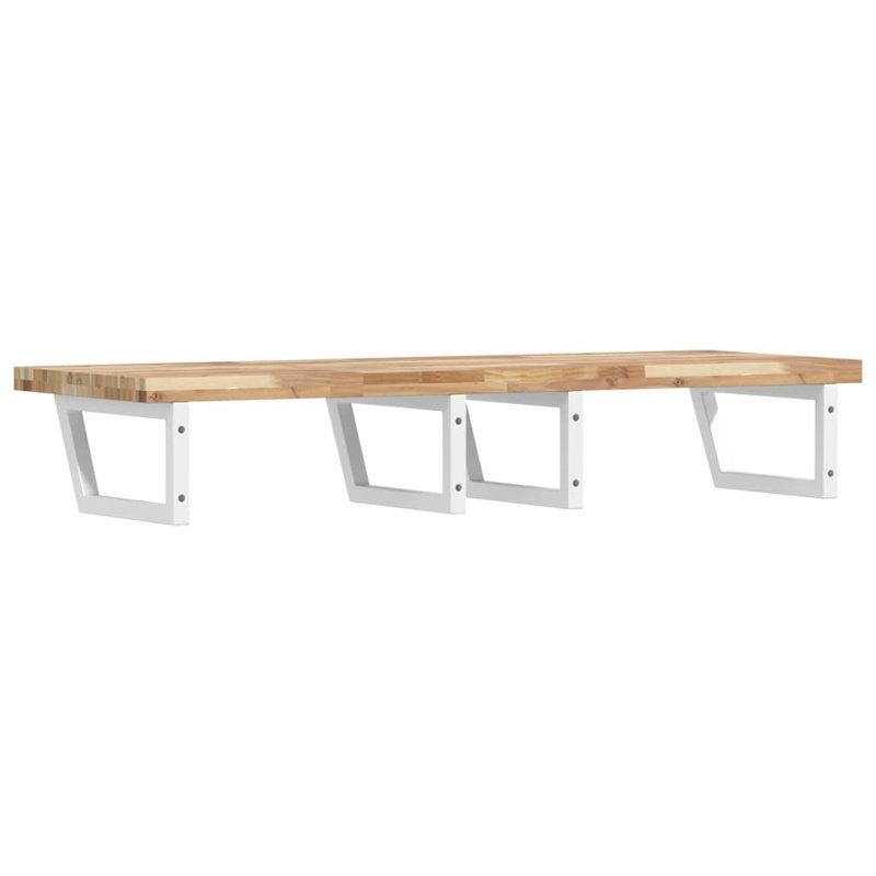 Buckholtz 120cm Solid Wood Bathroom Vanity Top, Acacia/White