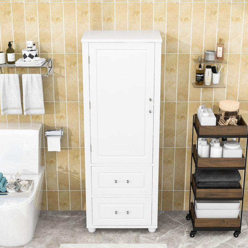 Armoire de salle de bain Yordyn, Blanc