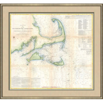 Coast Coast Survey Map, 1857 by Robert Brandard - Single Picture Frame Giclee Print