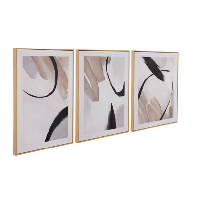 Eartha - Ensemble de 3 reproductions encadrées sur toile