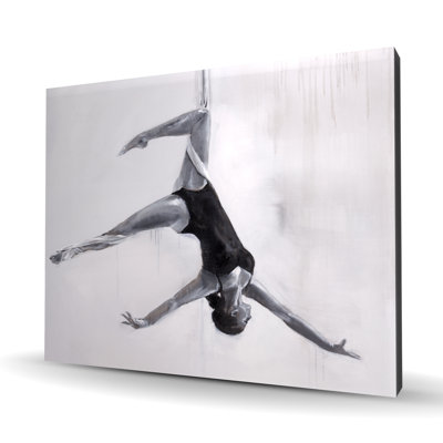 Dancer on Aerial Silks - Monochrome Woman Canvas | Home Decor
