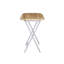 Ensemble de 2 tables-plateaux Medallion - naturel / blanc