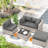 9-Piece Outdoor Cushion Cover Set (Set Of 3 Seats , 5 Backs, 1 Footrest)， Only Covers-126625678