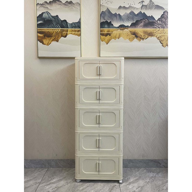 Armoire de rangement latérale large et pliante