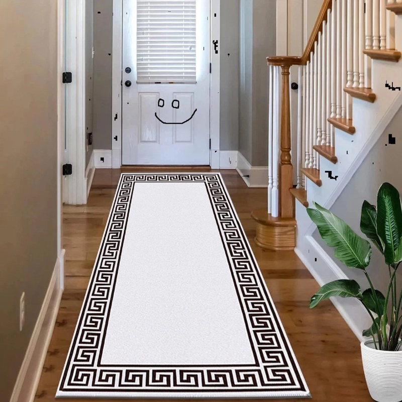 Runner Geometric Area Rug, Runner 80 x 300 cm