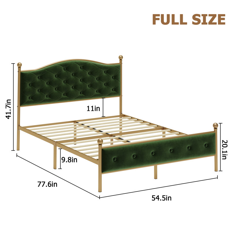 Lit plateforme Geraud, Double TG, Vert